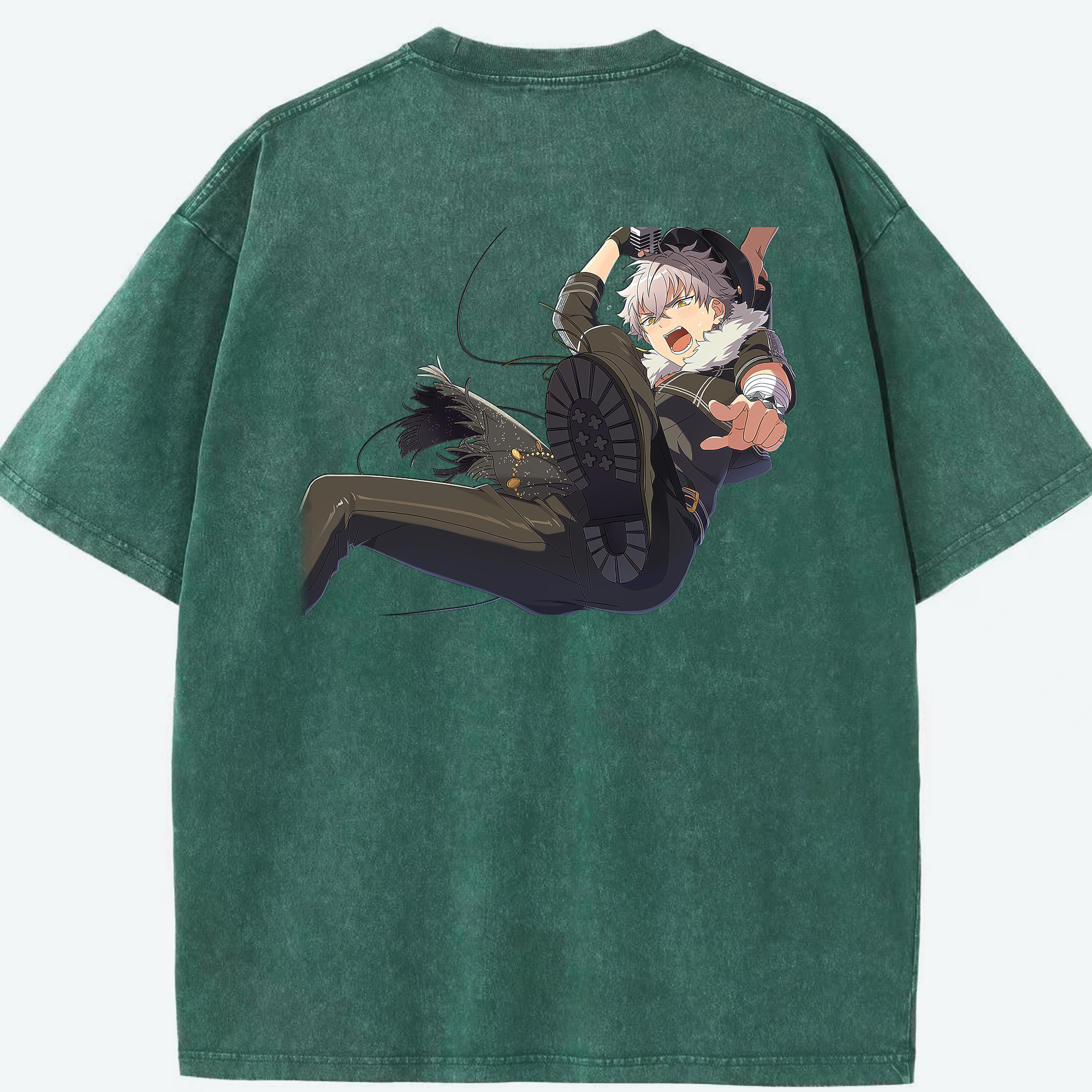 （画像用） あんさんぶるスターズ! Ensemble Stars 綿100% ヴィンテージ風 半袖Tシャツ（背面プリント）